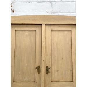 Antique European Pine Wardrobe Cupboard in Original Paint