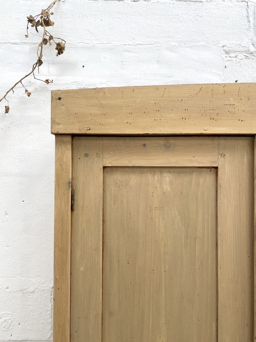 Antique European Pine Wardrobe Cupboard in Original Paint