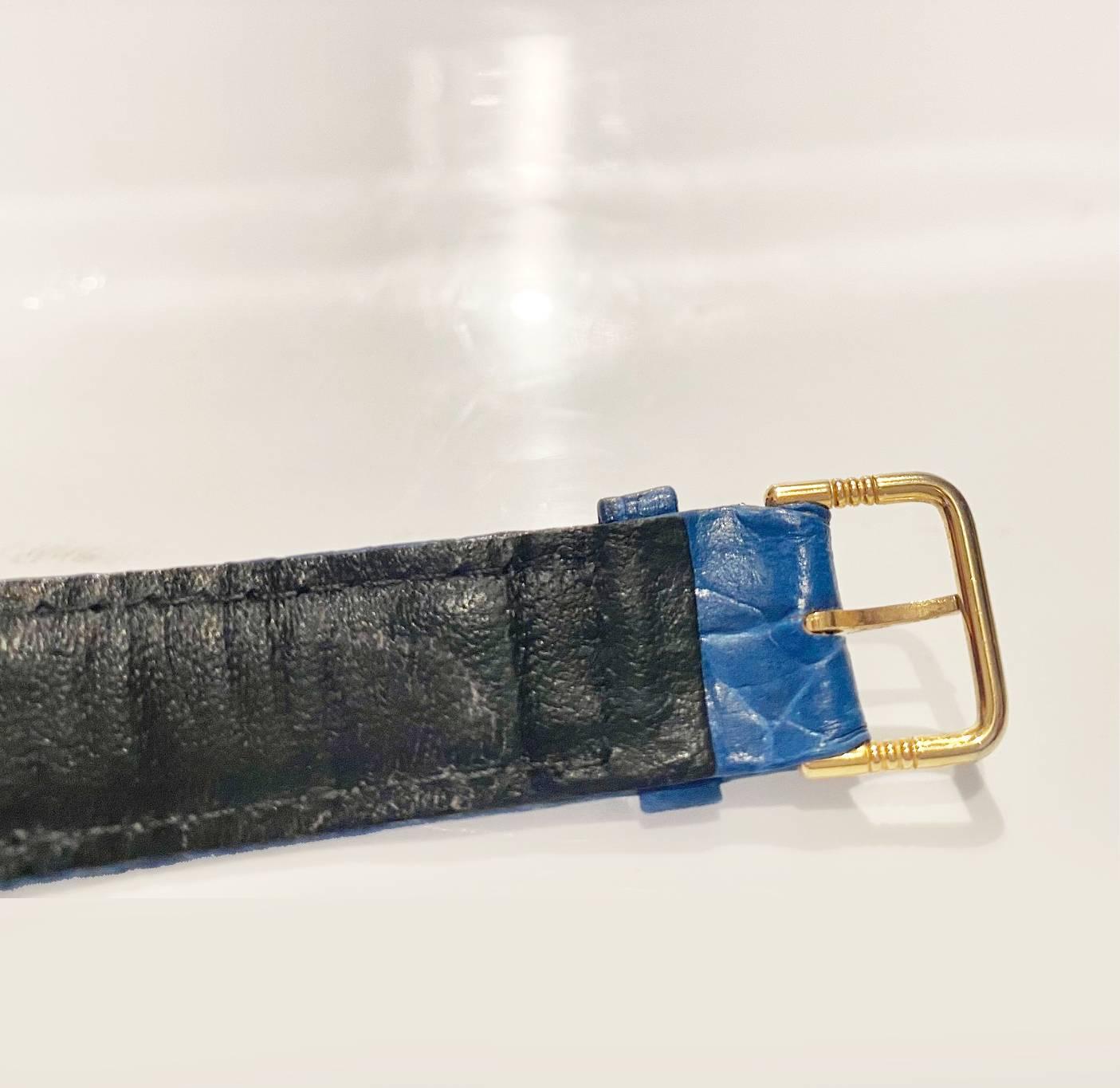 1980s Christian Dior Blue Stone Dial Quartz Watch