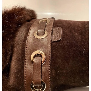 2000s Gucci Brown Suede Knee-Length Heeled Boots