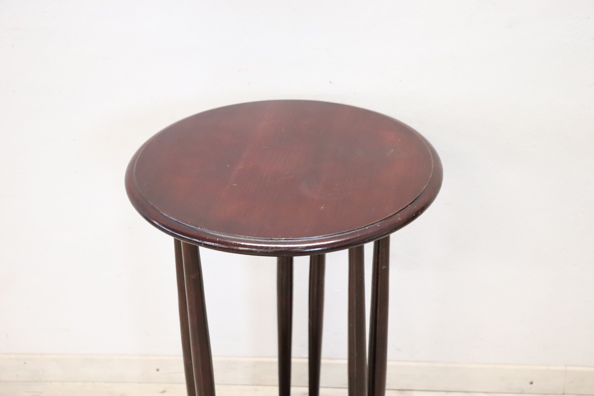 Round Pedestal Table in Beech Wood, 1980s