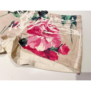 2000s Dolce & Gabbana Flower Print Collection Denim Hot Pants