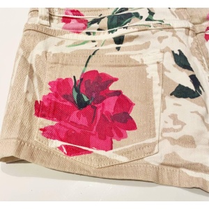 2000s Dolce & Gabbana Flower Print Collection Denim Hot Pants