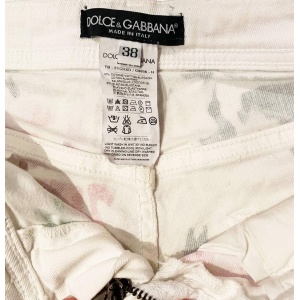 2000s Dolce & Gabbana Flower Print Collection Denim Hot Pants