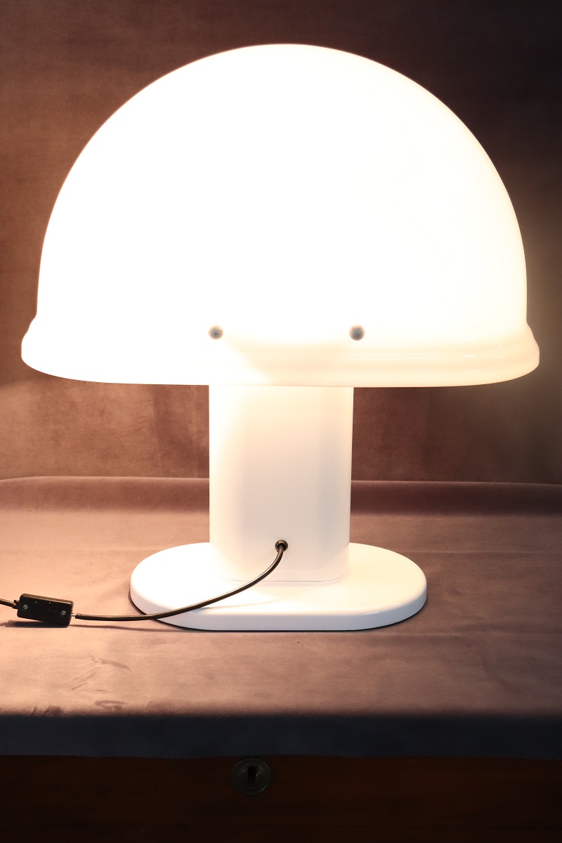 White Table Lamp by Rodolfo Bonetto for Iguzzini, 1970s