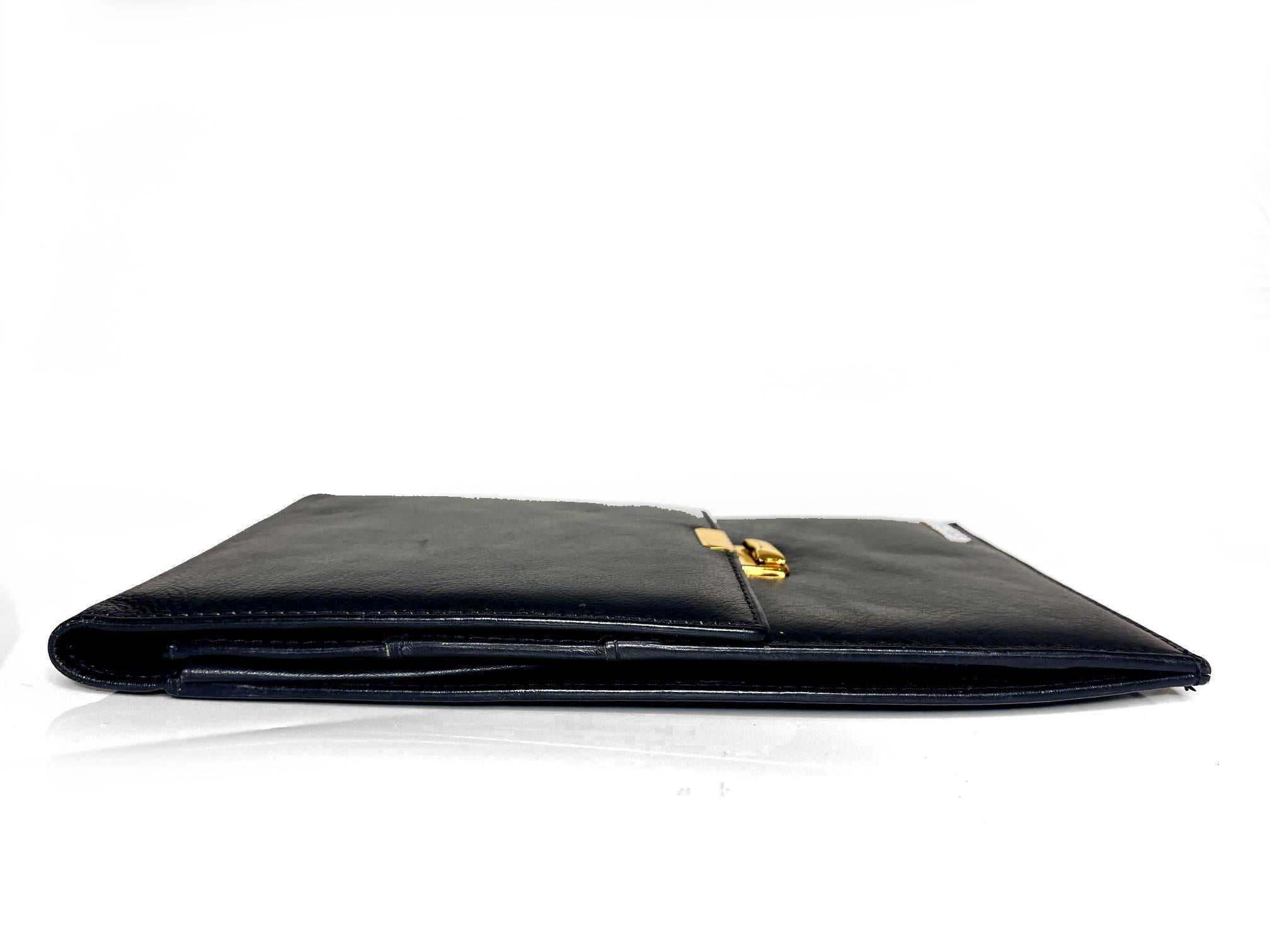 1970s Sergio Rossi Travel Passport Wallet Clutch Organizer