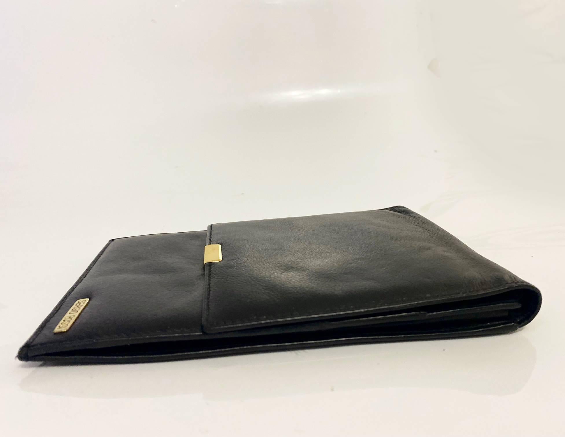 1970s Sergio Rossi Travel Passport Wallet Clutch Organizer
