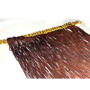 Missoni Brown Fringe Gold Metal Choker Necklace