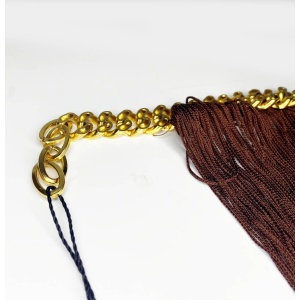 Missoni Brown Fringe Gold Metal Choker Necklace