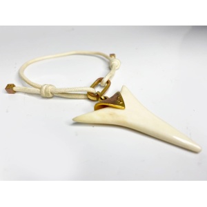 2000s Yves Saint Laurent Shark Tooth Shaped Horn Bracelet
