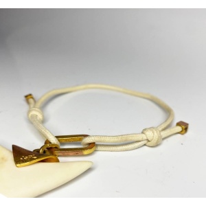 2000s Yves Saint Laurent Shark Tooth Shaped Horn Bracelet