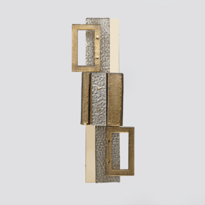Modern Geometric Murano Glass and Brass Wall Lamp - Image 9