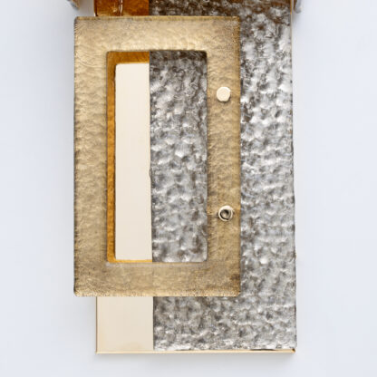 Modern Geometric Murano Glass and Brass Wall Lamp - Image 6