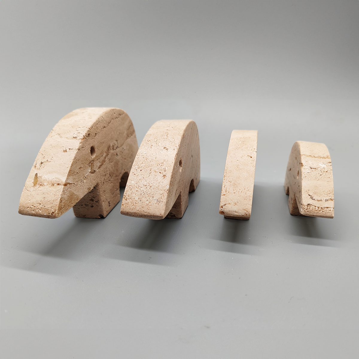 Big Travertine Anteater Sculptures by Enzo Mari for F.lli Mannelli - Set of 4 1970s