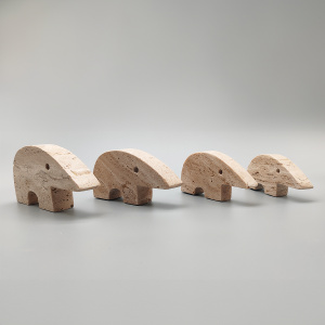 Big Travertine Anteater Sculptures by Enzo Mari for F.lli Mannelli - Set of 4 1970s
