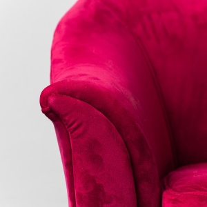 Pair Of Red Velvet Armchairs From The 1950s Modern Vintage