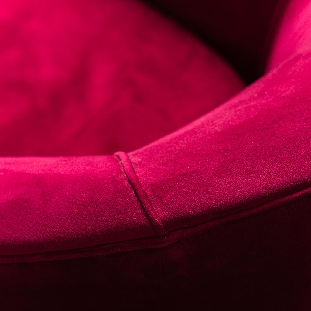 Pair Of Red Velvet Armchairs From The 1950s Modern Vintage