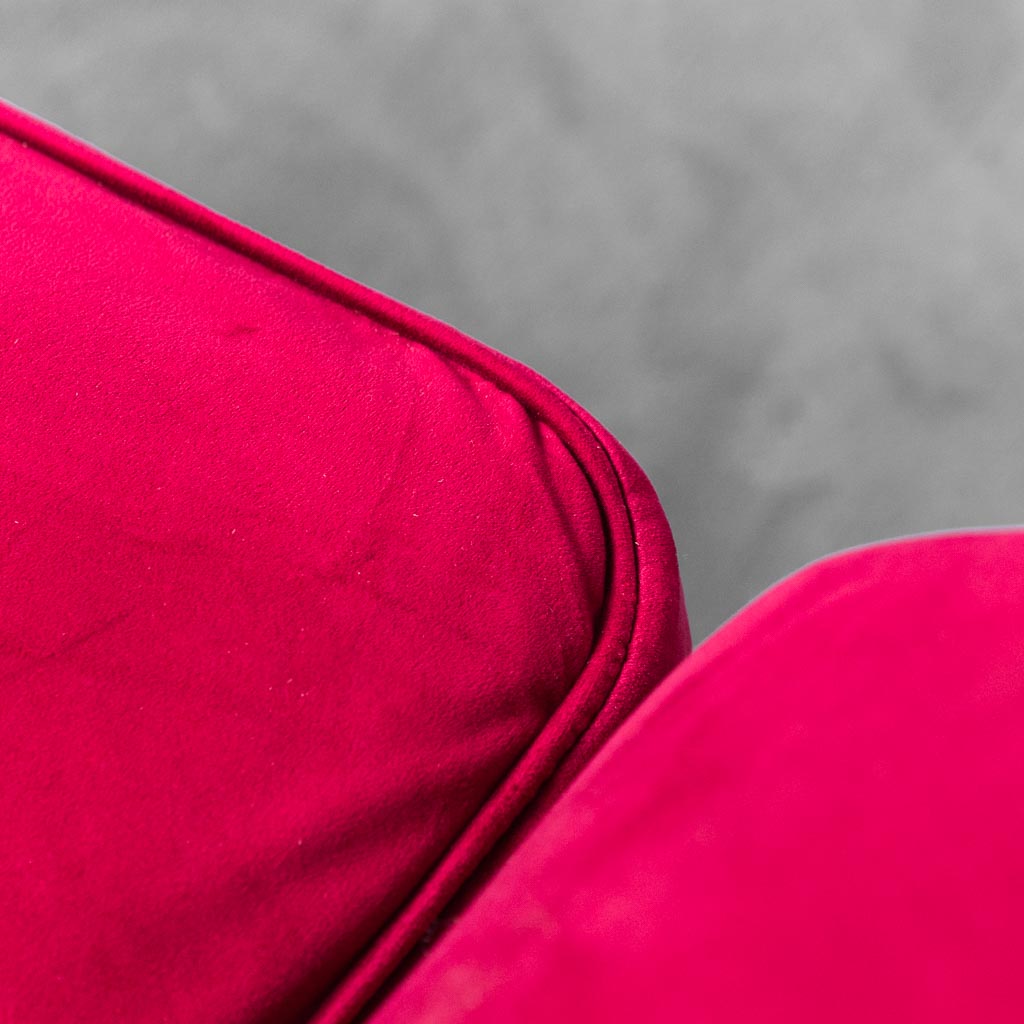 Pair Of Red Velvet Armchairs From The 1950s Modern Vintage