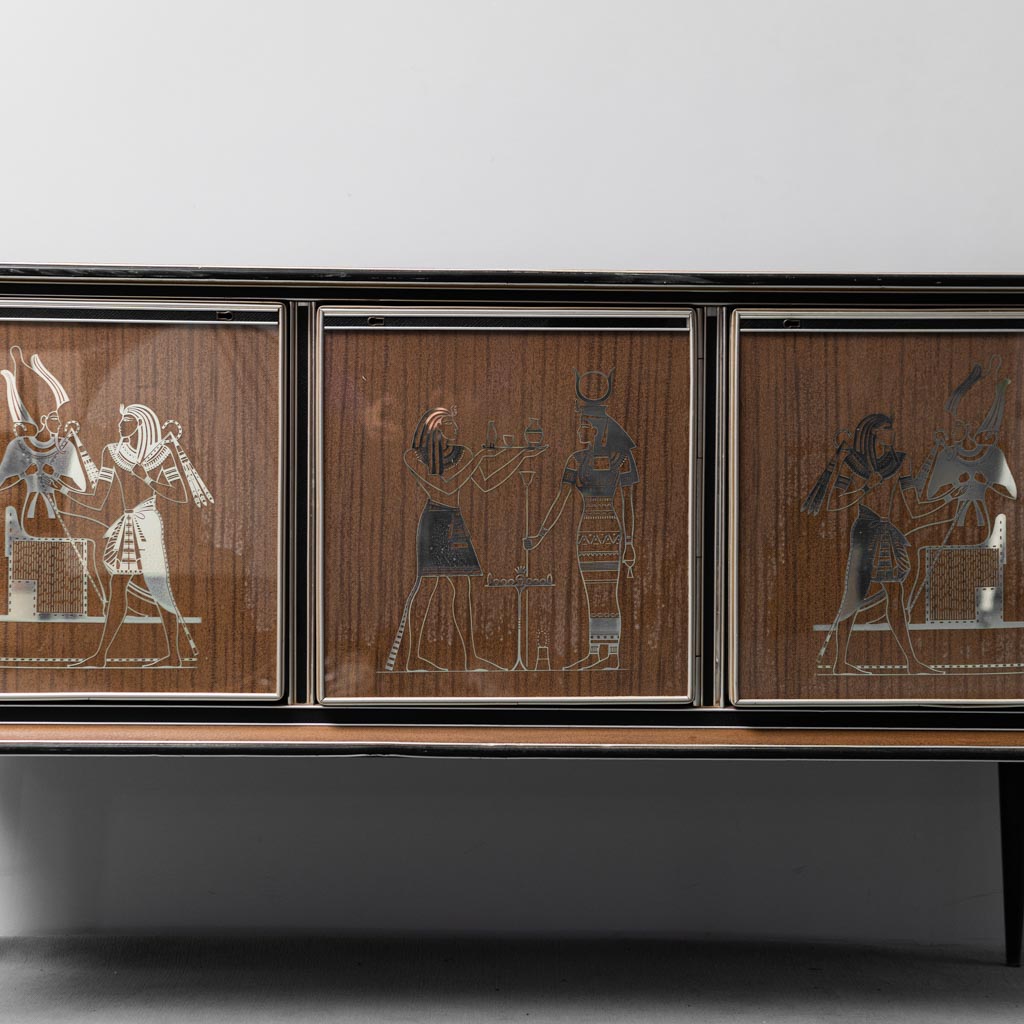 Umberto Mascagni Wooden Sideboard 1950s Vintage Modern Art