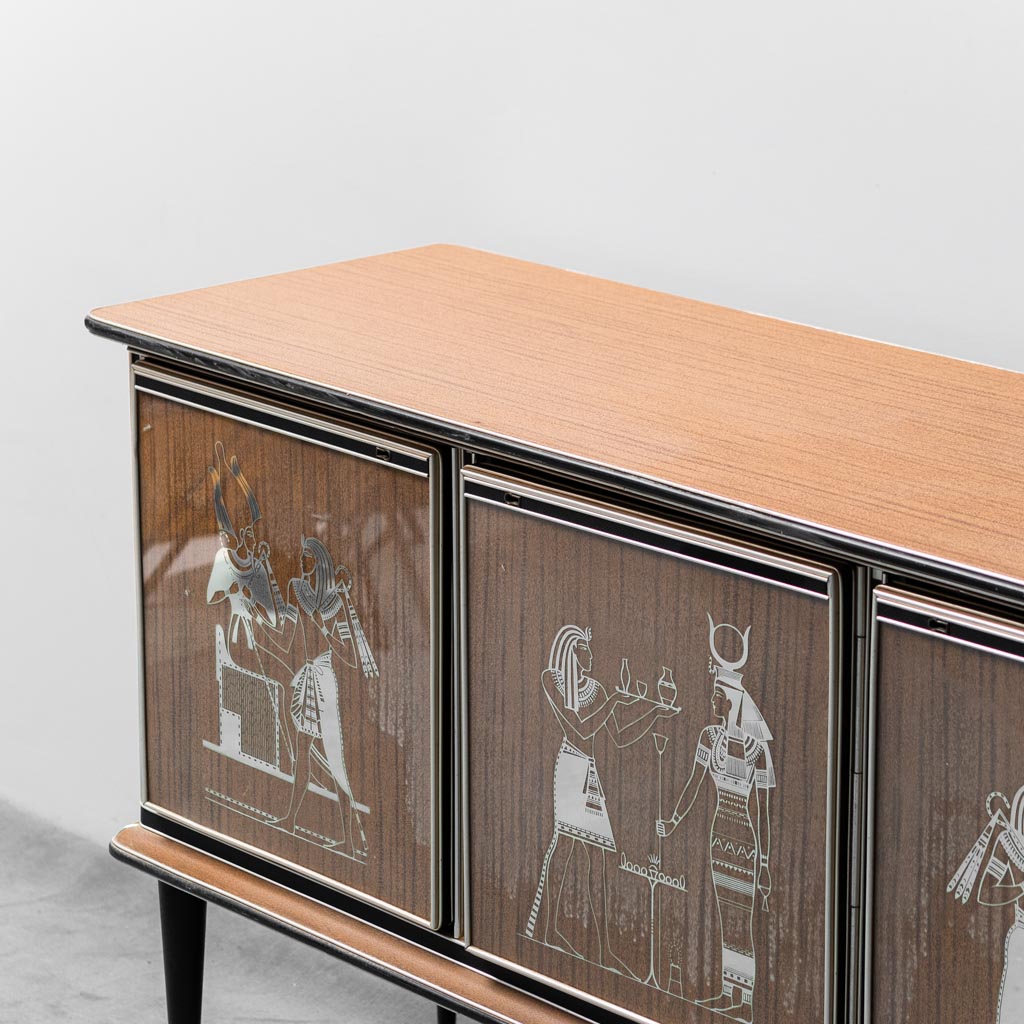 Umberto Mascagni Wooden Sideboard 1950s Vintage Modern Art