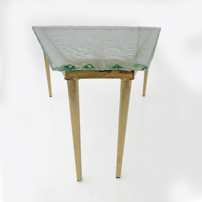 Fontana Arte Mid-Century Modern Chiseled Glass Coffee Table by Max Ingrand, 50s - Image 4