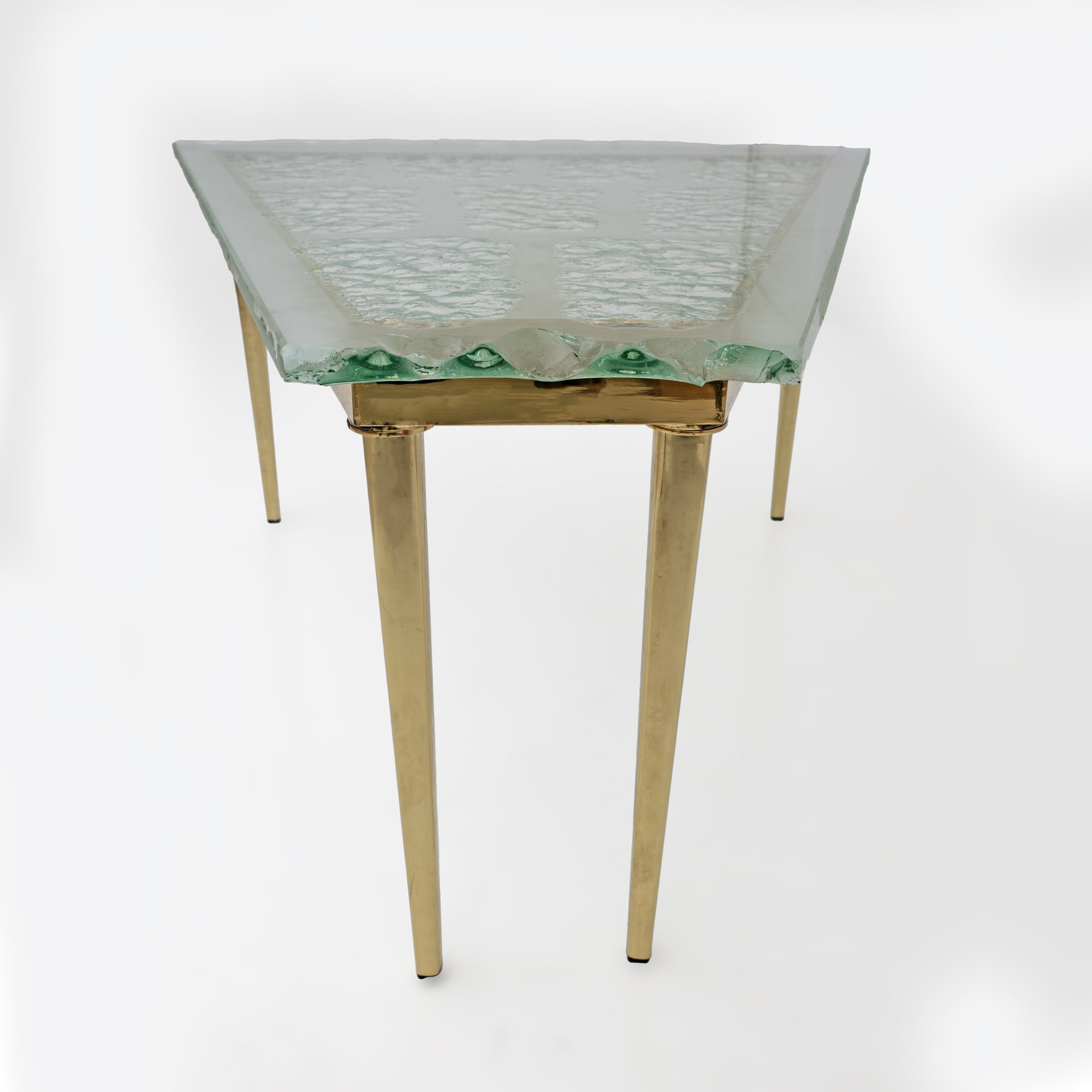 Fontana Arte Mid-Century Modern Chiseled Glass Coffee Table by Max Ingrand, 50s