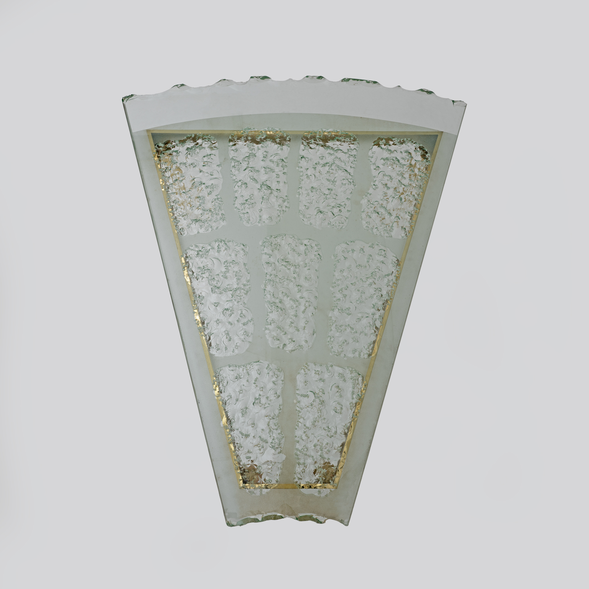 Fontana Arte Mid-Century Modern Chiseled Glass Coffee Table by Max Ingrand, 50s