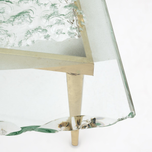 Fontana Arte Mid-Century Modern Chiseled Glass Coffee Table by Max Ingrand, 50s
