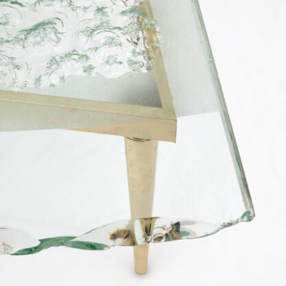 Fontana Arte Mid-Century Modern Chiseled Glass Coffee Table by Max Ingrand, 50s - Image 6