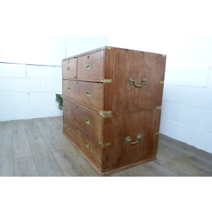Large Military Campaign Chest of Drawers