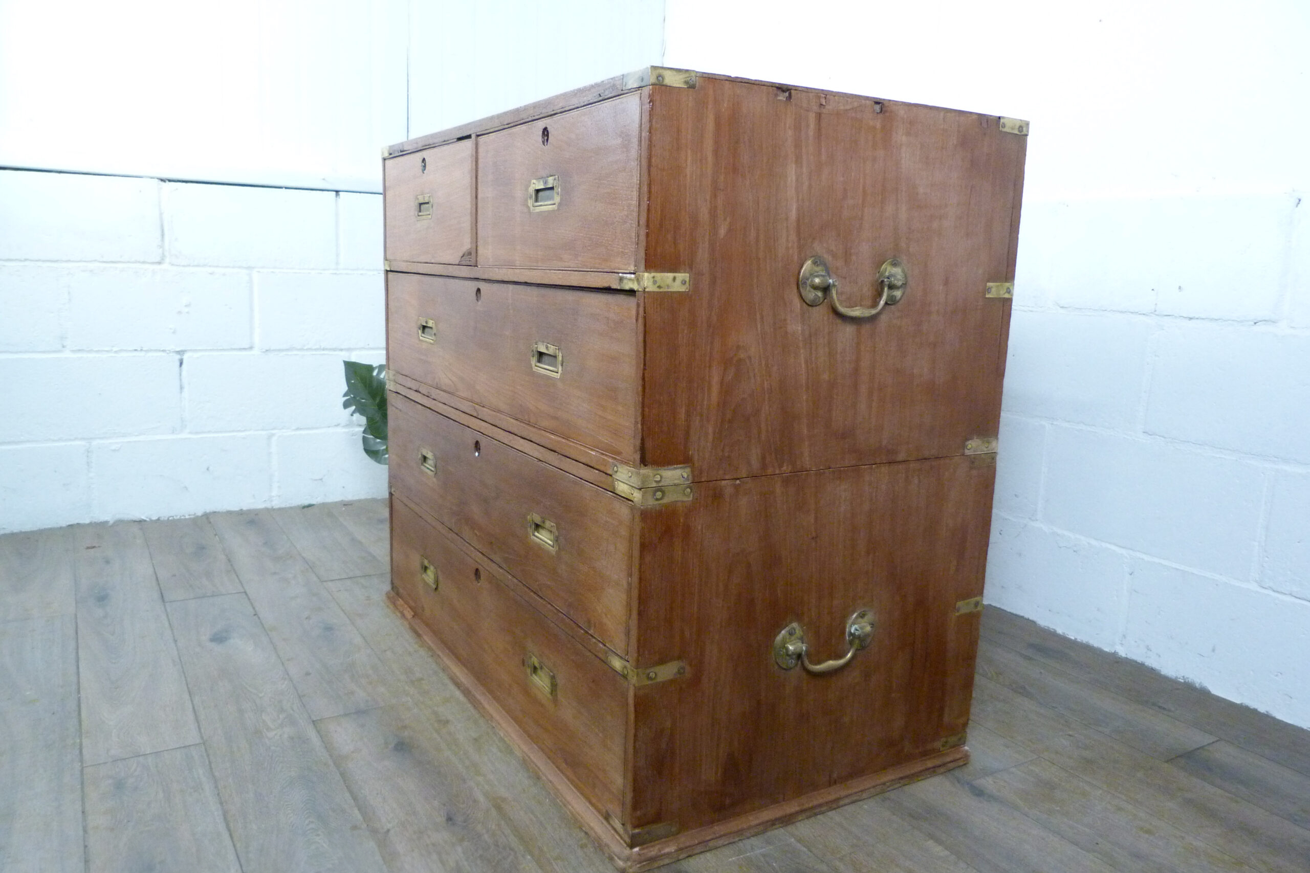 Large Military Campaign Chest of Drawers