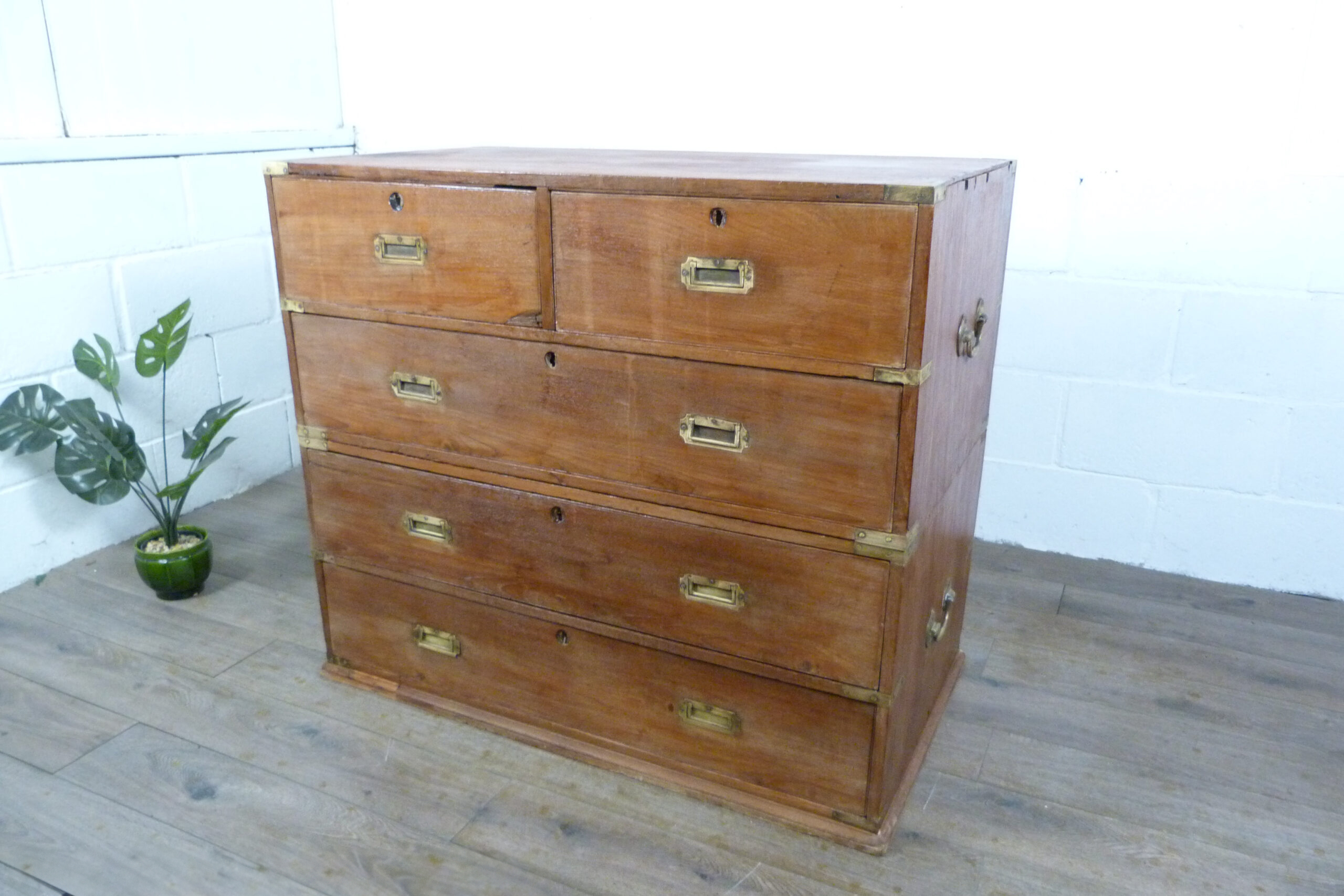 Large Military Campaign Chest of Drawers