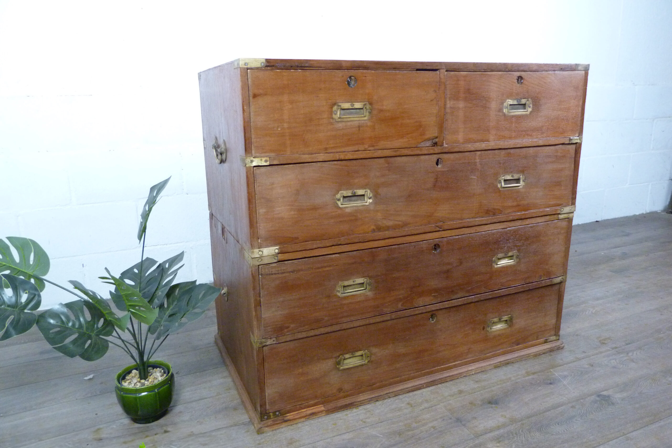 Large Military Campaign Chest of Drawers
