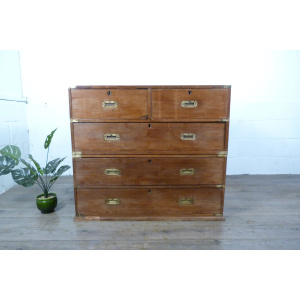 Large Military Campaign Chest of Drawers