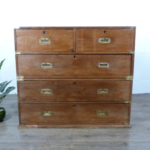 Large Military Campaign Chest of Drawers