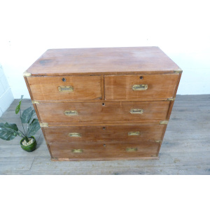 Large Military Campaign Chest of Drawers