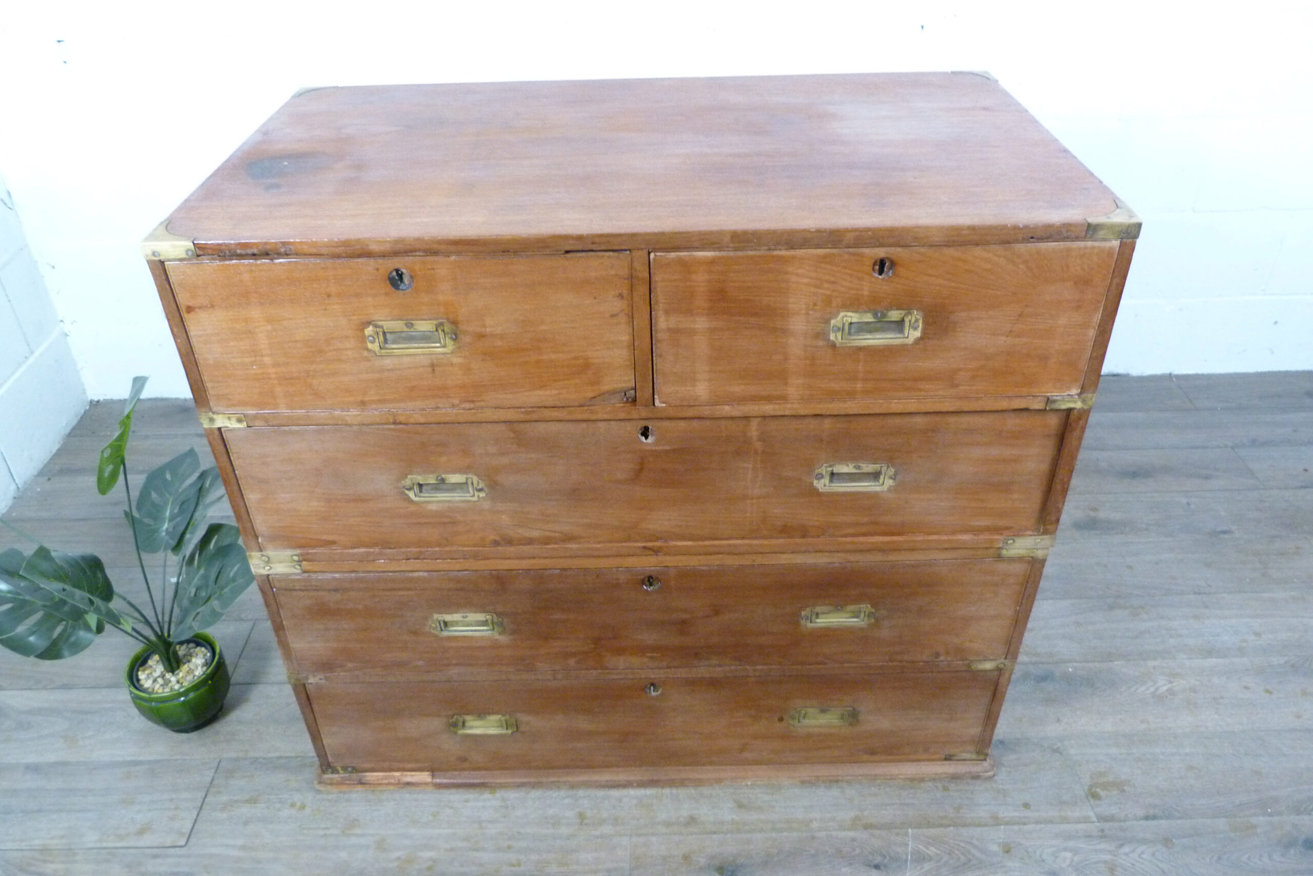 Large Military Campaign Chest of Drawers