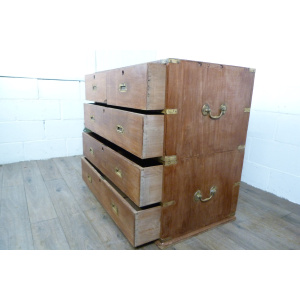 Large Military Campaign Chest of Drawers