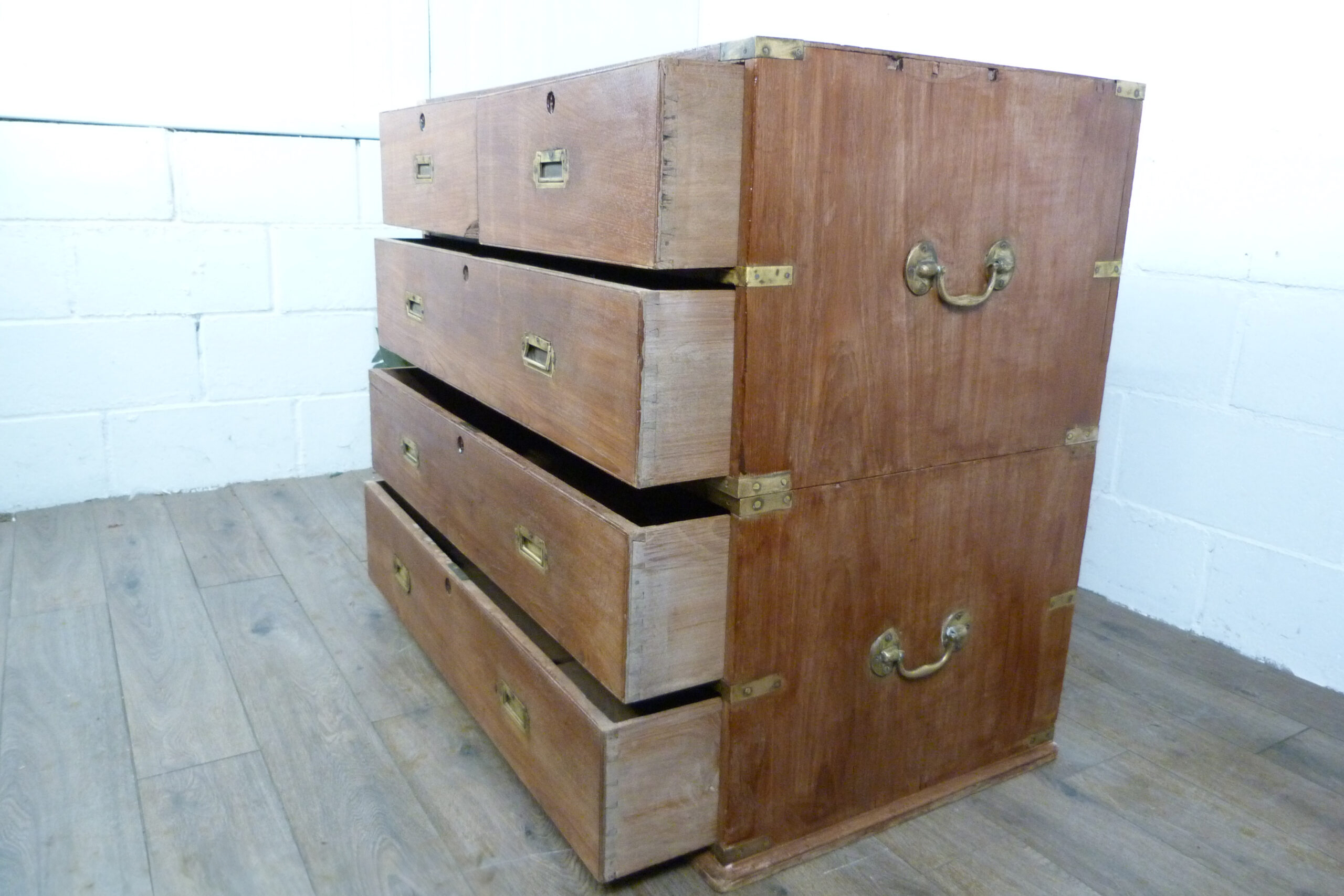 Large Military Campaign Chest of Drawers