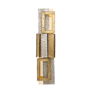 Modern Geometric Murano Glass and Brass Wall Lamp