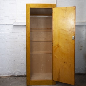 Vintage English Ply Wardrobe By B Linden, 1960s