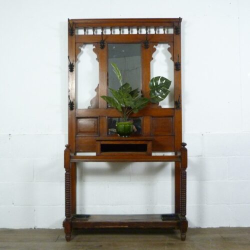 Antique Oak Hallway Umbrella Stand