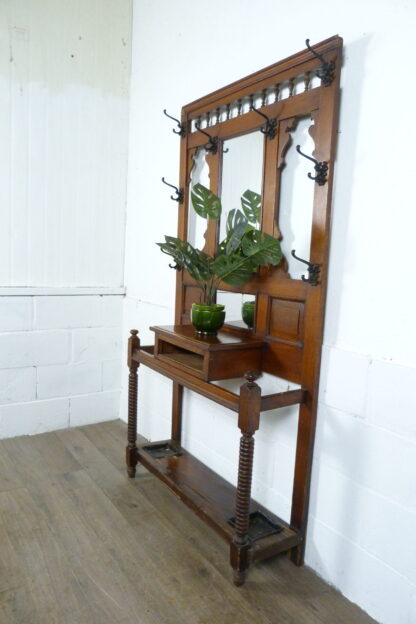 Antique Oak Hallway Umbrella Stand - Image 2