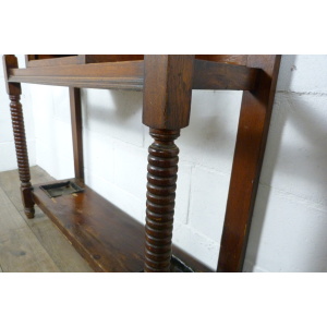 Antique Oak Hallway Umbrella Stand