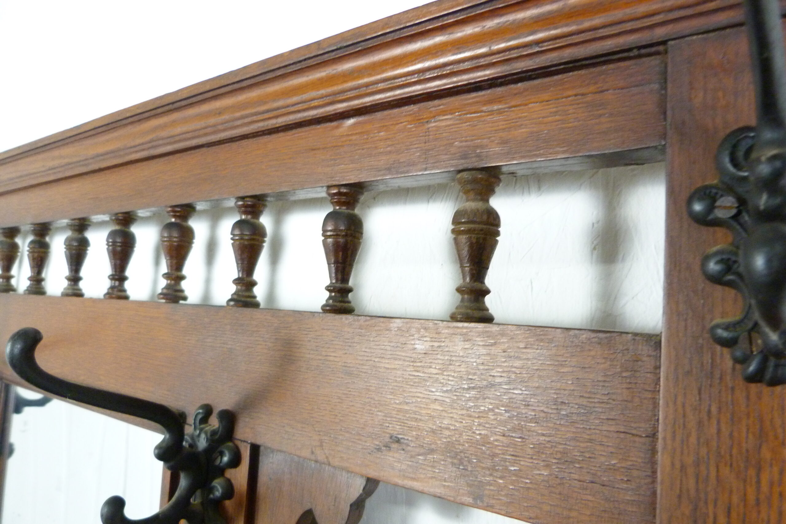 Antique Oak Hallway Umbrella Stand