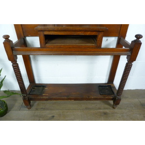 Antique Oak Hallway Umbrella Stand