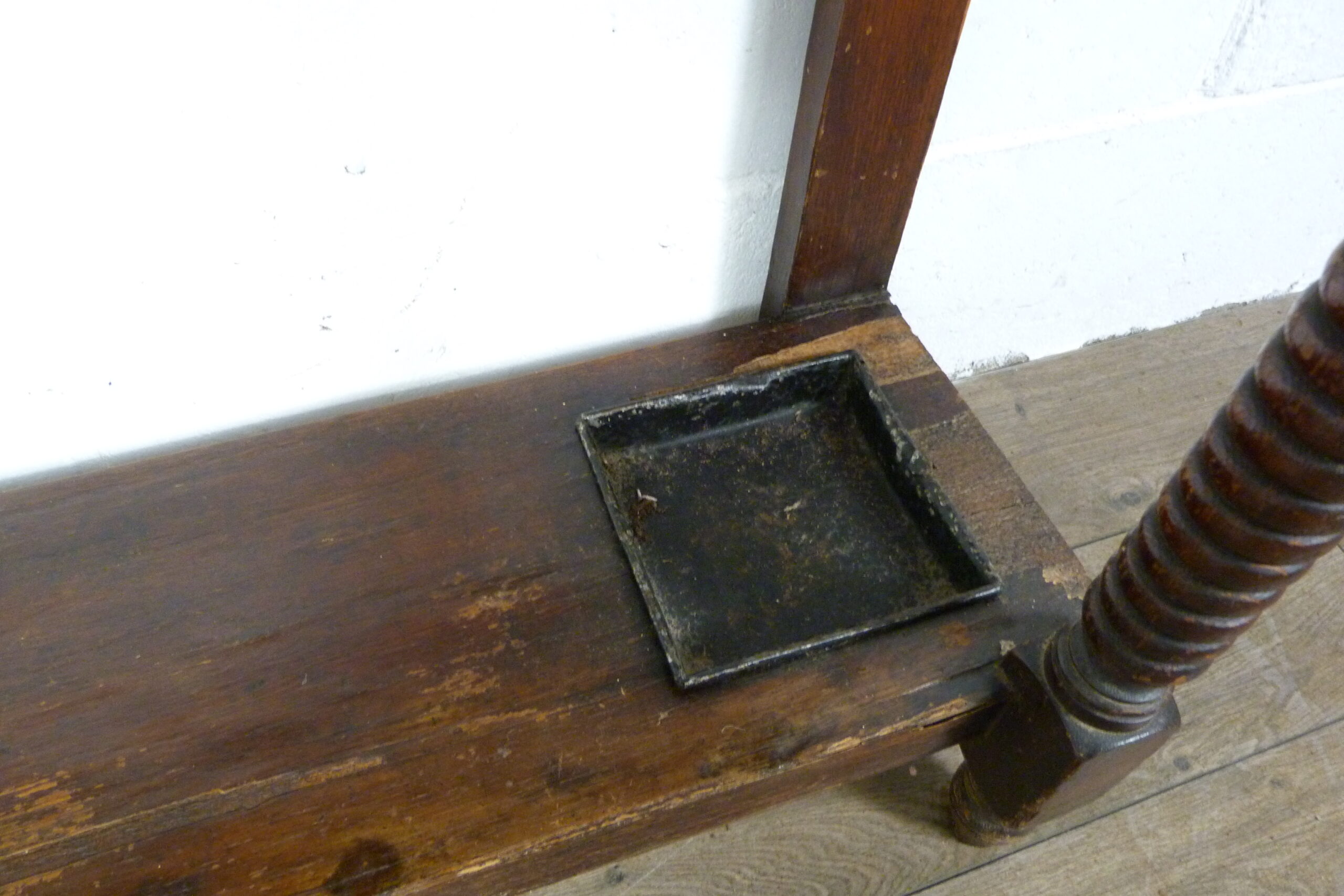 Antique Oak Hallway Umbrella Stand