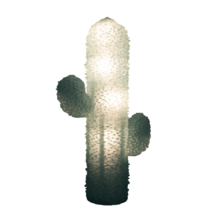Poliarte Mid-century Modern Murano Glass Water Green Floor Lamp "Cactus", 1970s