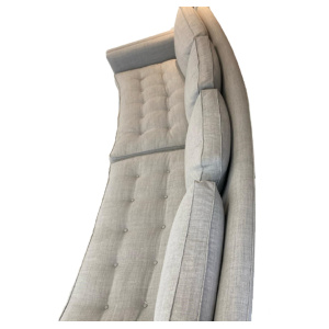 Dunbar Curved Grey Sofa By Edward Wormley