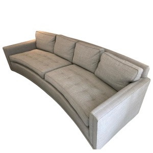 Dunbar Curved Grey Sofa By Edward Wormley